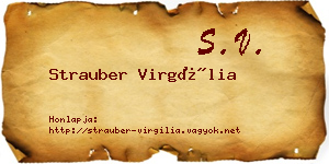 Strauber Virgília névjegykártya